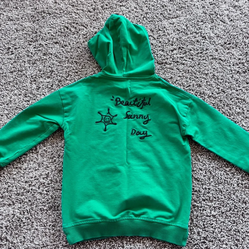 Green Kids Hoodie Size 5 (Fits 4-5T) Cotton Pullover